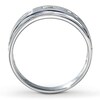 Thumbnail Image 2 of Previously Owned Men's Diamond Wedding Band 1/6 ct tw Square-cut 10K White Gold - Size 7.5