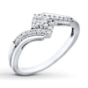 Thumbnail Image 4 of Previously Owned Diamond Ring 1/5 ct tw Round-cut Sterling Silver - Size 9.5