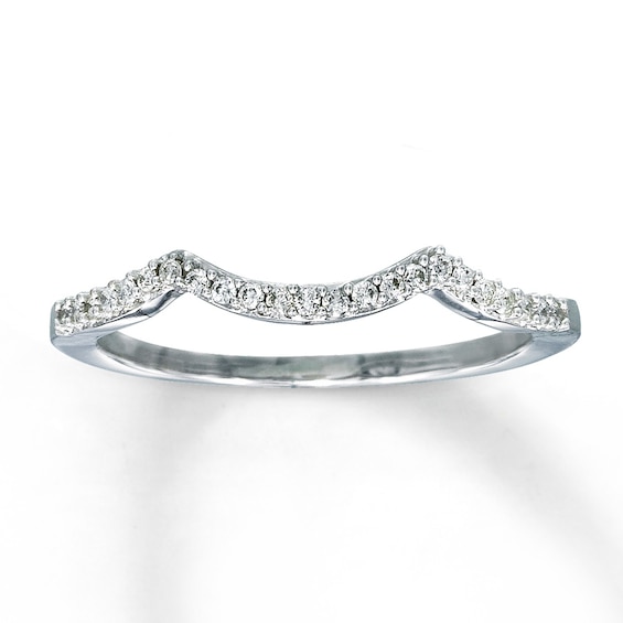 Previously Owned Diamond Wedding Band 1/10 ct tw Round-cut 14K White Gold Size 9.5