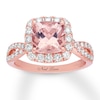 Thumbnail Image 1 of Previously Owned Neil Lane Morganite Engagement Ring 7/8 ct tw Round-cut Diamonds 14K Gold - Size 9.25