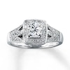 Thumbnail Image 1 of Previously Owned Diamond Engagement Ring 5/8 ct tw Round-cut 14K White Gold - Size 10.5