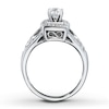 Thumbnail Image 2 of Previously Owned Diamond Engagement Ring 5/8 ct tw Round-cut 14K White Gold - Size 10.5