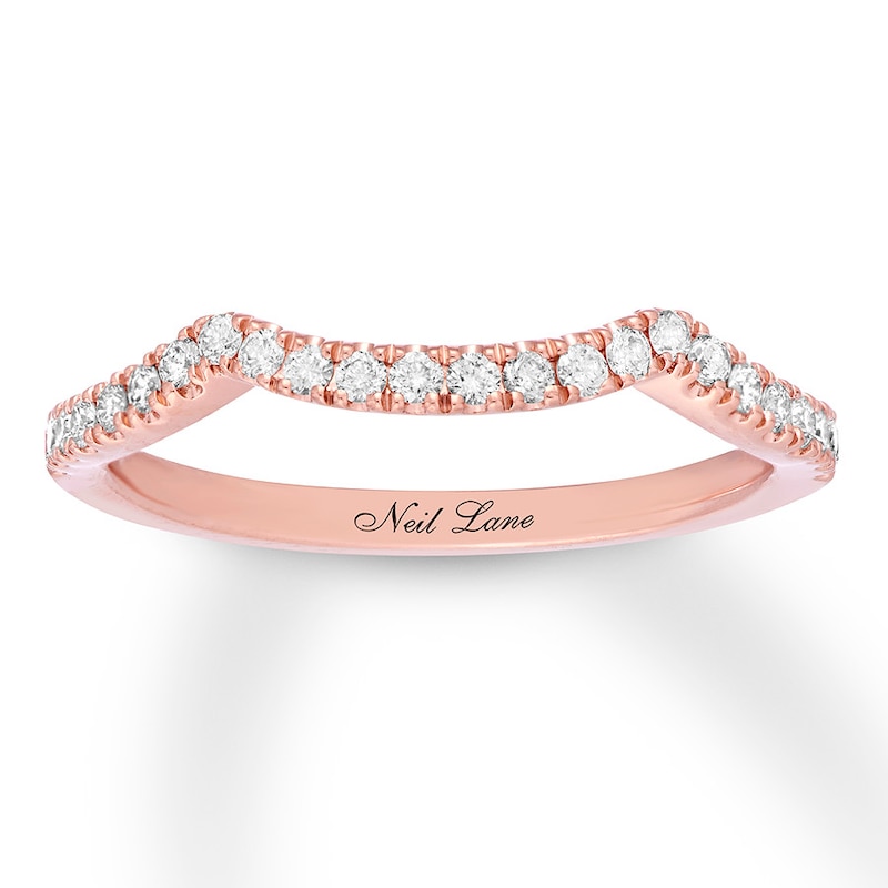 Main Image 1 of Previously Owned Neil Lane Diamond Wedding Band 1/4 ct tw Round-cut 14K Rose Gold Size 9.25