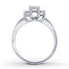 Thumbnail Image 2 of Previously Owned 3-Stone Diamond Engagement Ring 1/2 ct tw Princess-cut 14K White Gold Size 4
