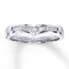 Thumbnail Image 1 of Previously Owned Diamond Enhancer Ring 3/8 ct tw Princess-vut 14K White Gold Size 9.5