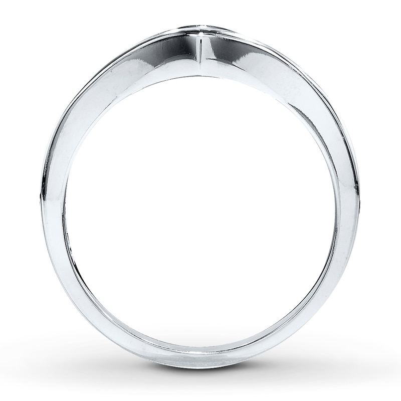 Main Image 2 of Previously Owned Diamond Enhancer Ring 3/8 ct tw Princess-vut 14K White Gold Size 9.5