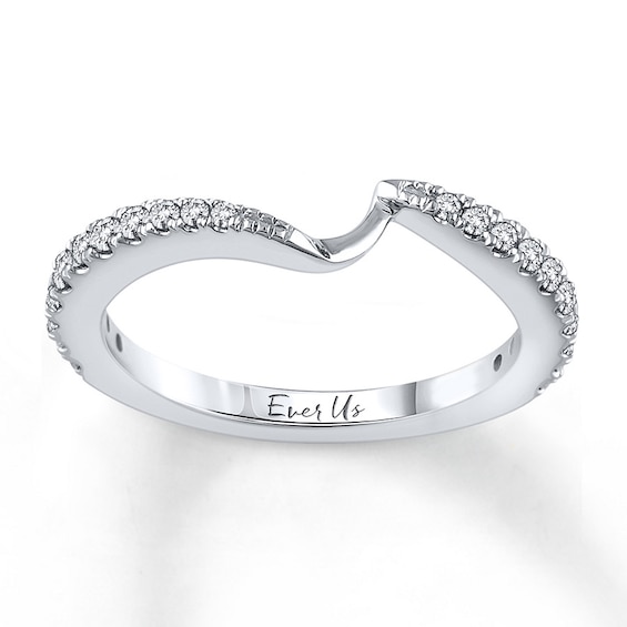 Previously Owned Ever Us Band 1/3 ct tw Round-cut Diamonds 14K White Gold Size 9