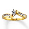 Thumbnail Image 1 of Previously Owned Diamond Engagement Ring 1/3 ct tw Marquise & Round-cut 14K Yellow Gold Size 9.5