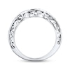 Thumbnail Image 2 of Previously Owned Diamond Contour Wedding Band 3/8 ct tw Round-cut 14K White Gold - Size 4