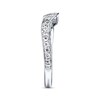 Thumbnail Image 3 of Previously Owned Diamond Contour Wedding Band 3/8 ct tw Round-cut 14K White Gold - Size 4