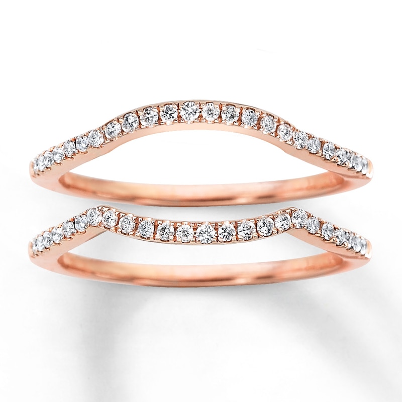 Main Image 1 of Previously Owned Diamond Wedding Bands 1/4 ct tw Round-cut 14K Rose Gold Size 10