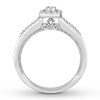 Thumbnail Image 2 of Previously Owned Diamond Engagement Ring 1/3 ct tw Round-cut 10K White Gold Size 9.75