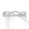 Thumbnail Image 1 of Previously Owned Diamond Anniversary Ring 1/6 ct tw Round-cut 10K White Gold Size 11