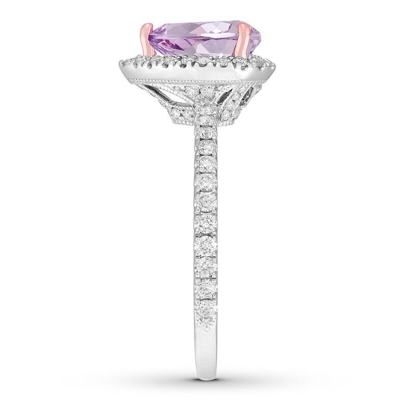 Main Image 3 of Previously Owned Neil Lane Quartz Engagement Ring 1/2 ct tw Round-cut Diamonds 14K White Gold Size 10.5