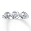 Thumbnail Image 1 of Previously Owned Three-Stone Diamond Ring 1/10 ct tw Round-cut Sterling Silver - Size 11