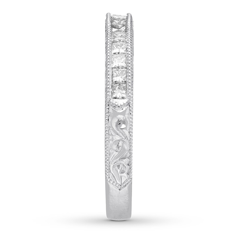 Main Image 3 of Previously Owned Neil Lane Wedding Band 5/8 ct tw Princess-cut Diamonds 14K White Gold - Size 5.25