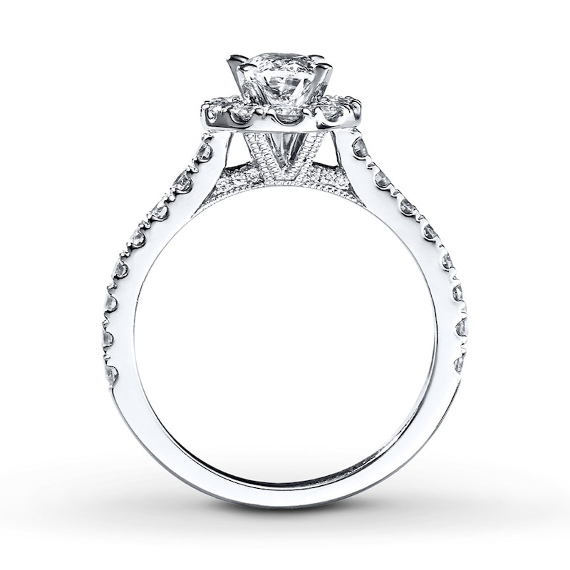 Main Image 2 of Previously Owned Neil Lane Engagement Ring 1-1/2 ct tw Oval & Round-cut Diamonds 14K White Gold Size 4.25