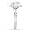 Thumbnail Image 3 of Previously Owned Diamond Engagement Ring 1-3/4 ct tw Princess & Round-cut 14K White Gold - Size 9.5