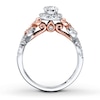 Thumbnail Image 2 of Previously Owned Diamond Engagement Ring 1 ct tw Round-cut 14K Two-Tone Gold - Size 10.25