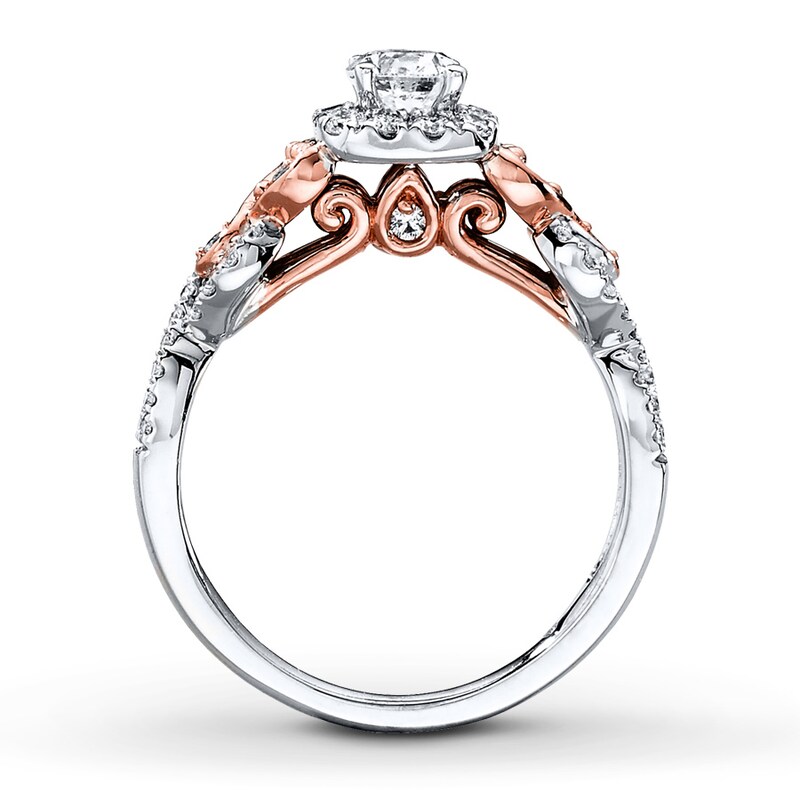 Main Image 2 of Previously Owned Diamond Engagement Ring 1 ct tw Round-cut 14K Two-Tone Gold - Size 10.25