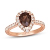 Thumbnail Image 1 of Previously Owned Le Vian Chocolate Quartz Ring 1/2 ct tw Nude Diamonds 14K Gold Size 11.25