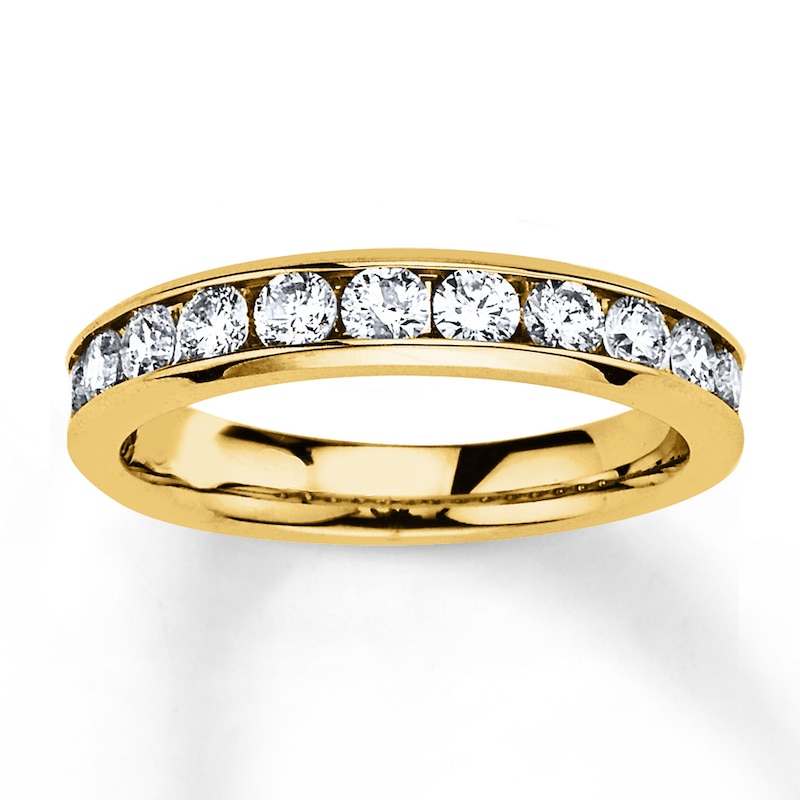 Main Image 1 of Previously Owned Diamond Anniversary Band 1 ct tw Round-cut 10K Yellow Gold - Size 9.75