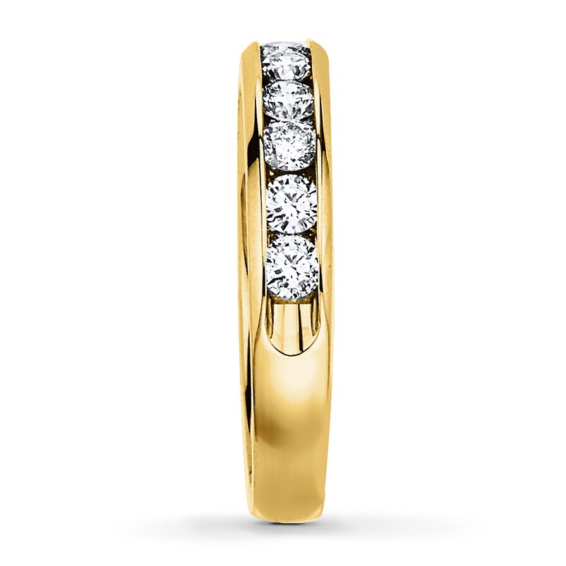 Main Image 3 of Previously Owned Diamond Anniversary Band 1 ct tw Round-cut 10K Yellow Gold - Size 9.75