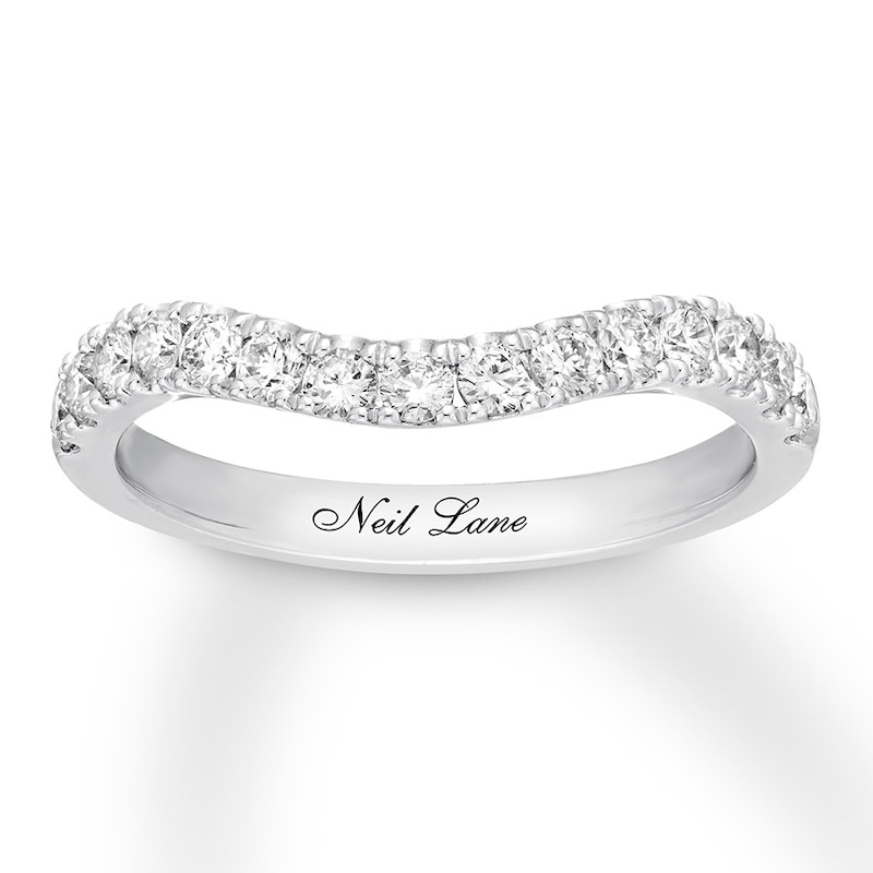 Main Image 1 of Previously Owned Neil Lane Diamond Wedding Band 1/2 ct tw Round-cut 14K White Gold Size 5