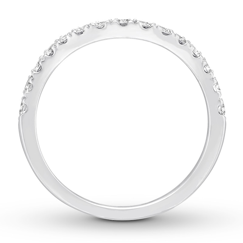 Main Image 2 of Previously Owned Neil Lane Diamond Wedding Band 1/2 ct tw Round-cut 14K White Gold Size 5