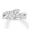 Thumbnail Image 0 of Previously Owned Ever Us Two-Stone Diamond Anniversary Ring 1-1/2 ct tw Round-cut 14K White Gold - Size 9.5