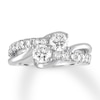 Thumbnail Image 1 of Previously Owned Ever Us Two-Stone Diamond Anniversary Ring 1-1/2 ct tw Round-cut 14K White Gold Size 9.5