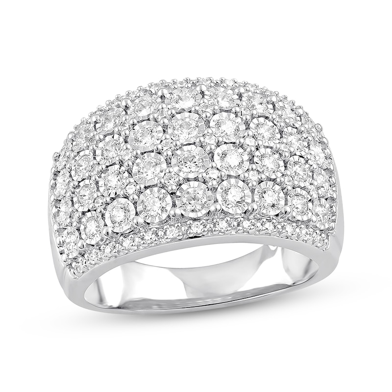 Main Image 1 of Previously Owned Diamond Ring 1 ct tw Round-cut 10K White Gold - Size 9.5