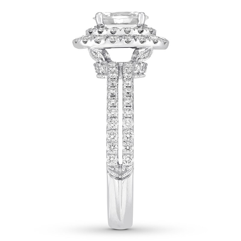 Main Image 3 of Previously Owned Neil Lane Diamond Engagement Ring 1-3/4 ct tw Oval & Round-cut 14K White Gold Size 5