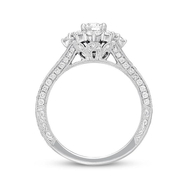 Main Image 3 of Previously Owned Neil Lane Diamond Engagement Ring 1-3/8 ct tw Round-cut 14K White Gold Size 5