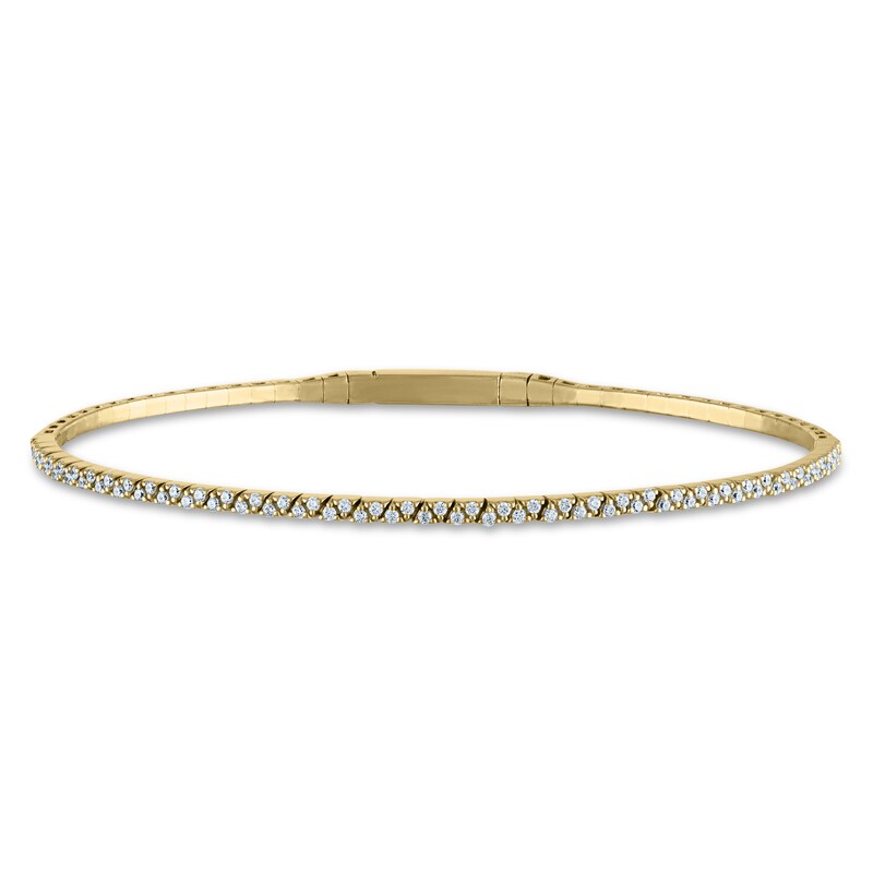 Main Image 1 of Previously Owned Diamond Bangle Bracelet 1/2 ct tw 10K Yellow Gold