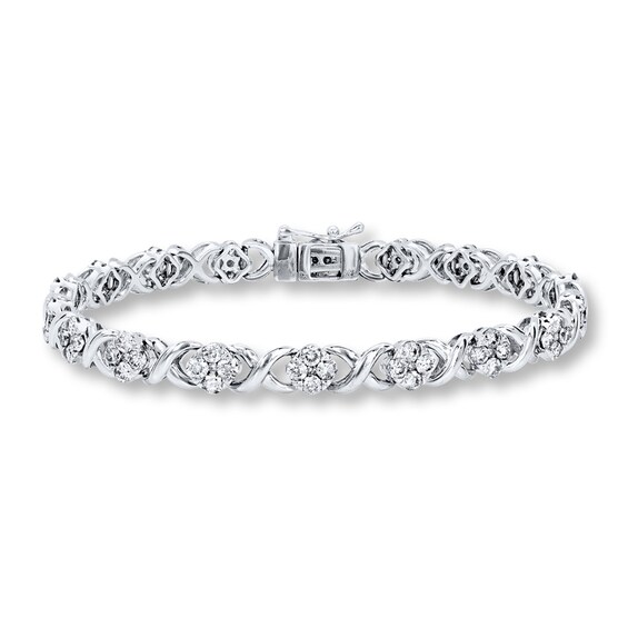 Previously Owned Diamond Bracelet 3 ct tw Round-cut 10K White Gold