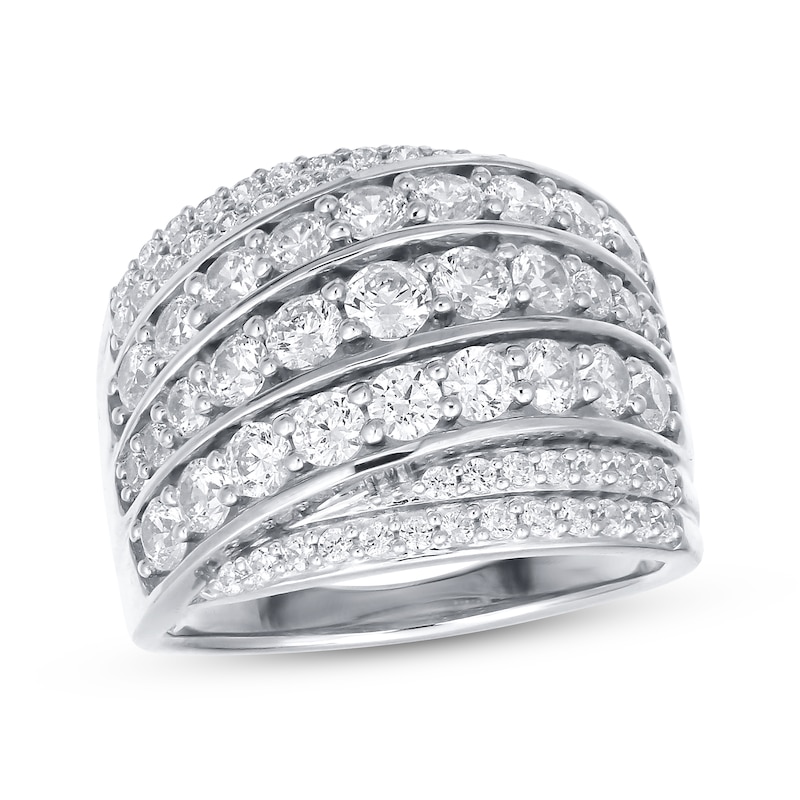 Main Image 1 of Previously Owned Diamond Anniversary Ring 2 ct tw Round-Cut 10K White Gold