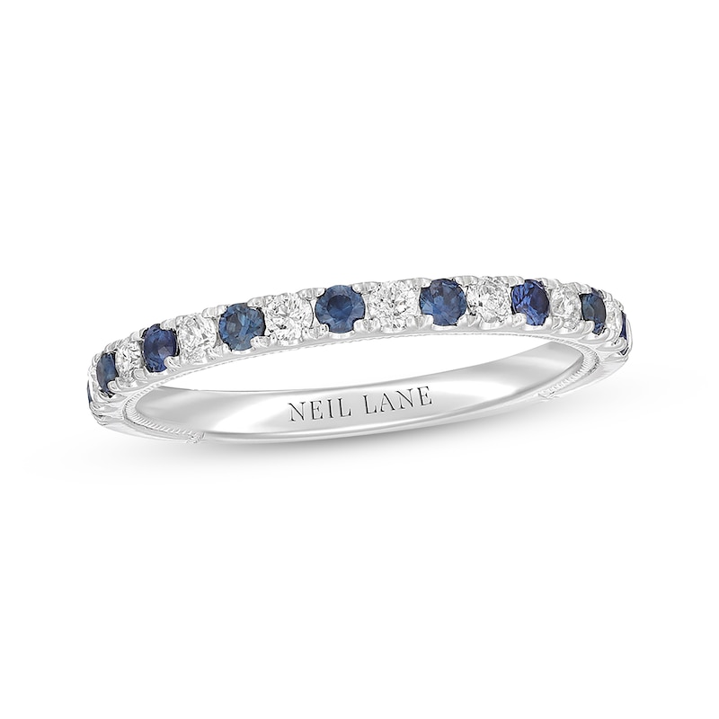 Main Image 1 of Previously Owned Neil Lane Sapphire Anniversary Band 1/5 ct tw Round-cut Diamonds 14K White Gold