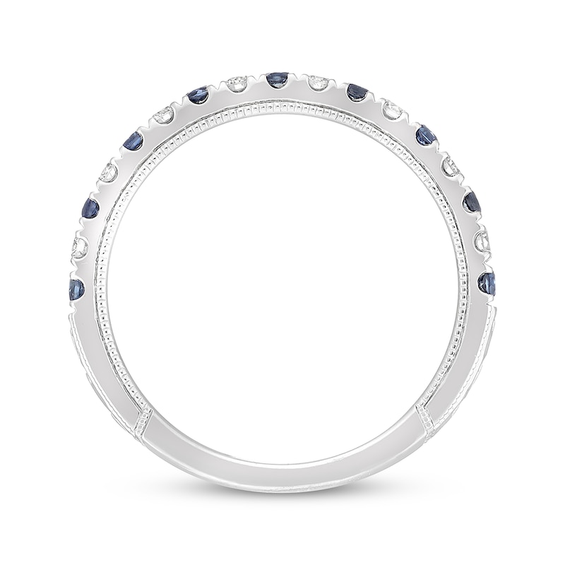 Main Image 3 of Previously Owned Neil Lane Sapphire Anniversary Band 1/5 ct tw Round-cut Diamonds 14K White Gold