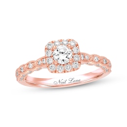 Previously Owned Neil Lane Engagement Ring 5/8 ct tw Round-cut Diamonds 14K Rose Gold