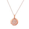 Thumbnail Image 1 of Previously Owned Diamond Locket Necklace 1/5 ct tw Round-cut 10K Rose Gold