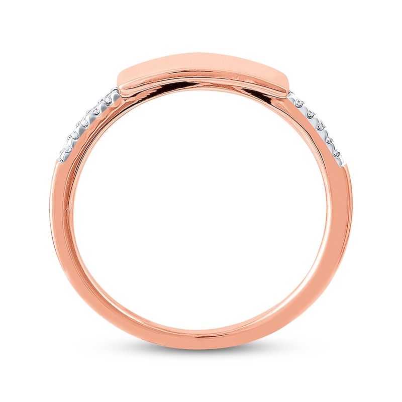 Main Image 3 of Previously Owned "Love" Diamond Ring 1/20 ct tw 10K Rose gold Size 7