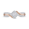 Thumbnail Image 3 of Previously Owned Adrianna Papell Diamond Engagement Ring 1/4 ct tw 14K Two-Tone Gold