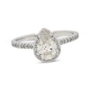 Thumbnail Image 1 of Previously Owned Diamond Engagement Ring 7/8 ct tw Pear & Round-Cut 14K White Gold