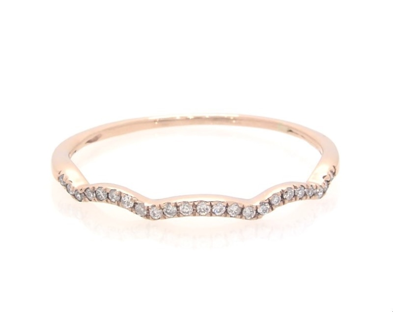 Main Image 1 of Previously Owned Diamond Wedding Band 1/15 ct tw 10K Rose Gold