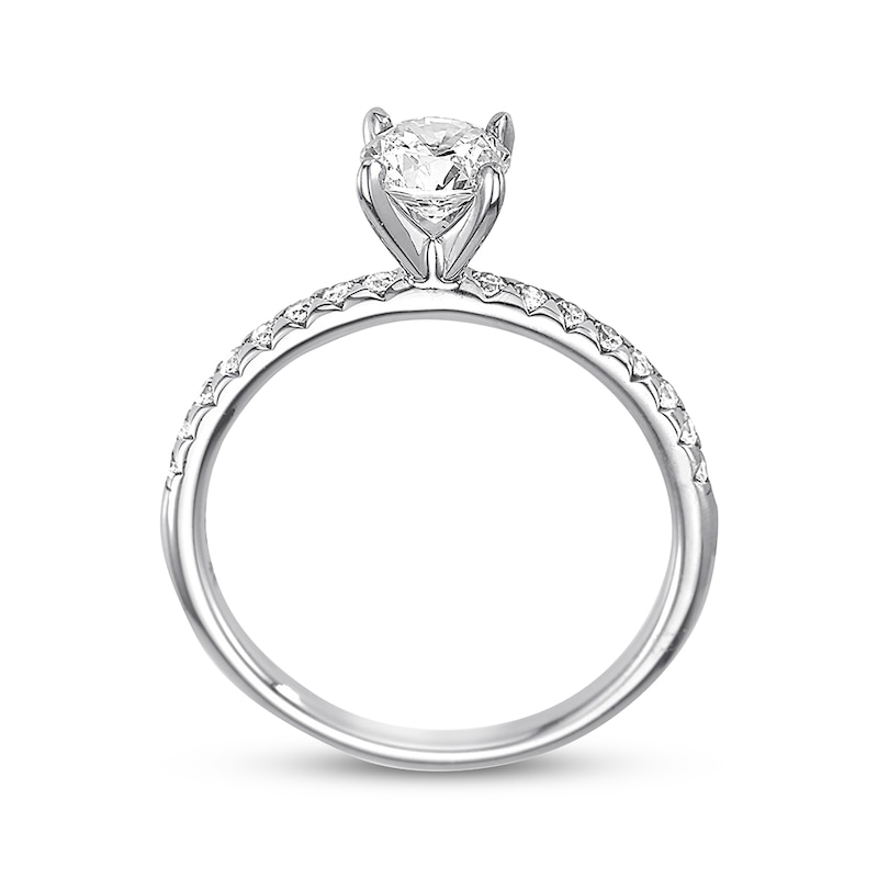 Main Image 3 of Previously Owned Diamond Engagement Ring 3/4 ct tw Round-cut 14K White Gold