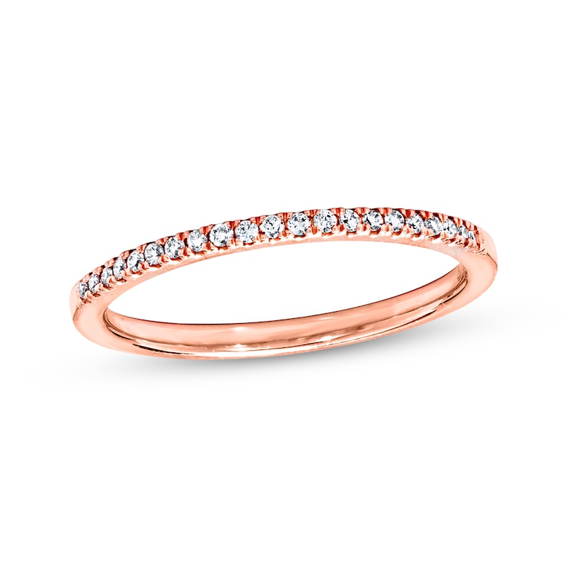 Main Image 1 of Previously Owned Diamond Wedding Band 1/10 ct tw Round-cut 14K Rose Gold