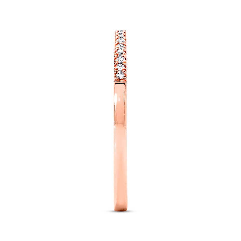 Main Image 2 of Previously Owned Diamond Wedding Band 1/10 ct tw Round-cut 14K Rose Gold