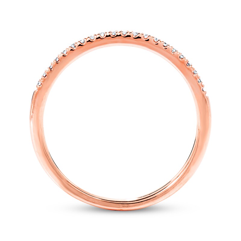 Main Image 3 of Previously Owned Diamond Wedding Band 1/10 ct tw Round-cut 14K Rose Gold
