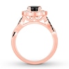 Thumbnail Image 2 of Previously Owned Black/White Diamond Ring 1-1/4 ct tw 14K Rose Gold